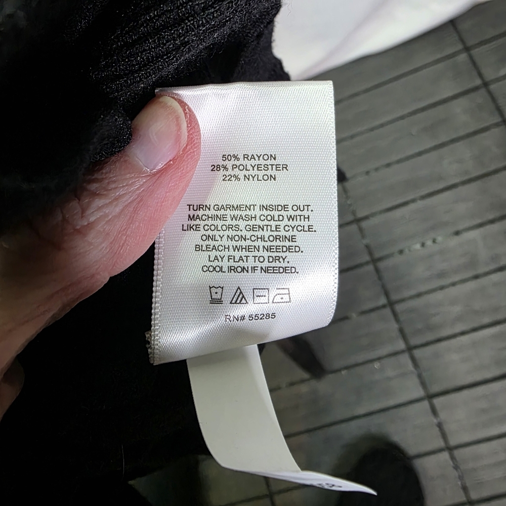 Express Black Ribbed Oversized Button Front Cardi… - image 6